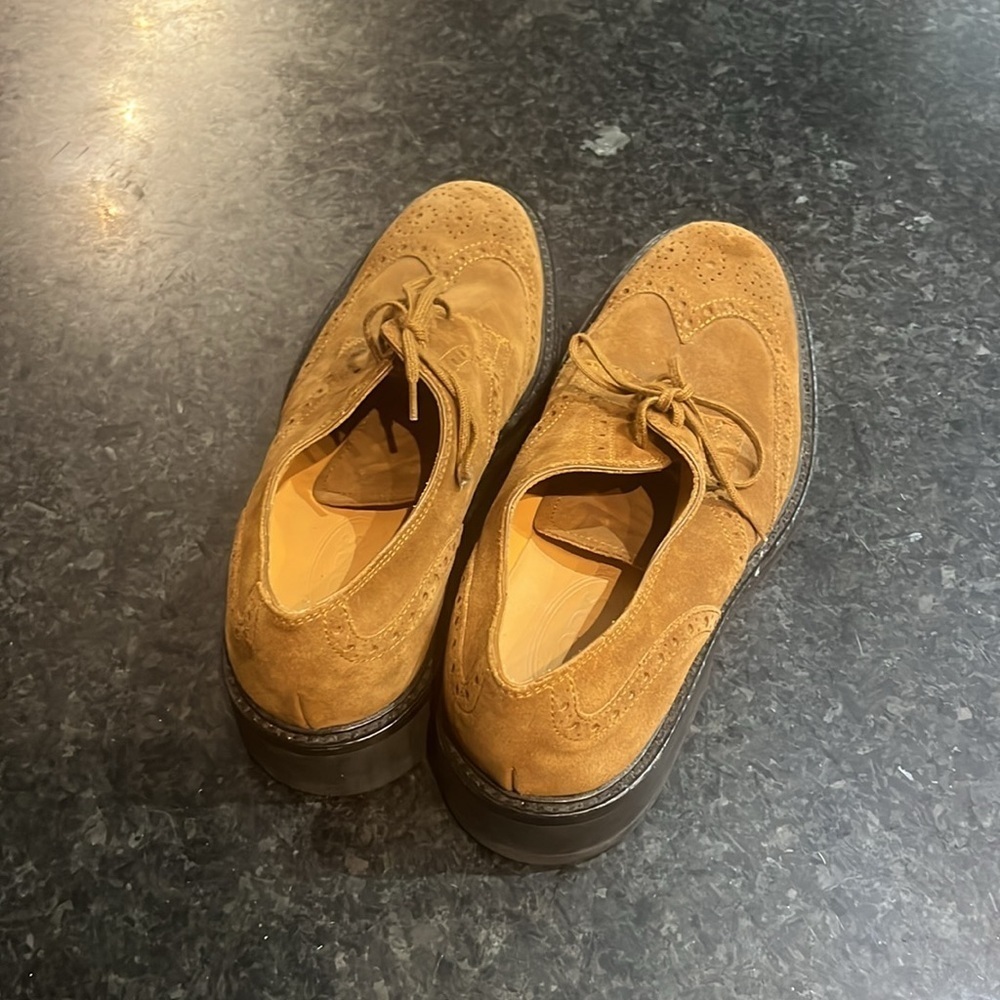 Men's Tan Suede TODS Dress Shoes - Picture 3 of 6